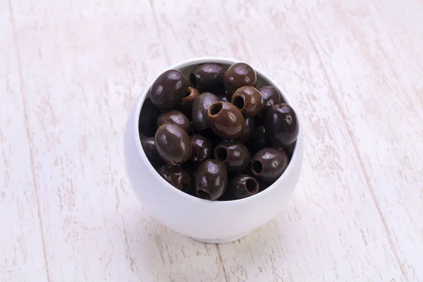 Tasty Pickled olives in the bowl