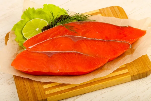 Salted Salmon Lime Dill — Stock Photo, Image