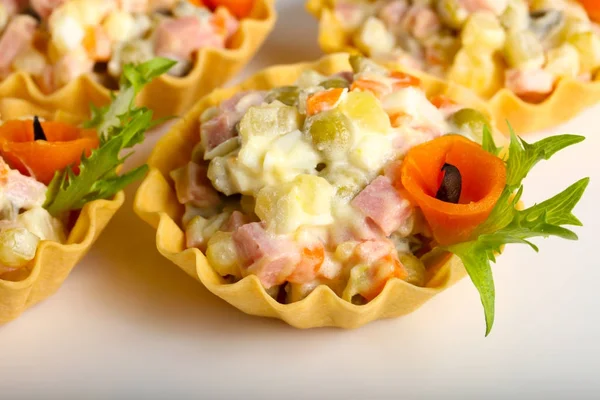 Tartelette Salade Russe Pour Restauration — Photo