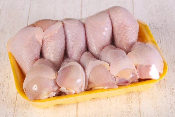 Pernas Frango Cru Para Cozinhar — Fotografia de Stock