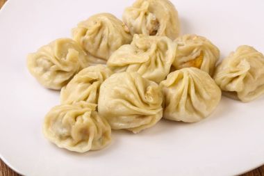 Karides, tavuk, sığır eti veya domuz eti Çin köfte - Momo dolması