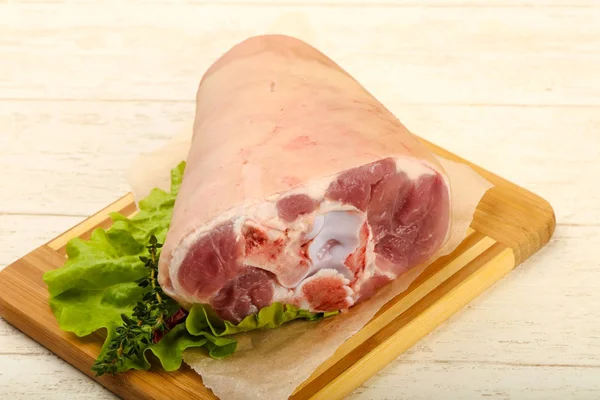 Ruw Vet Varkensvlees Knie Klaar Voor Koken — Stockfoto