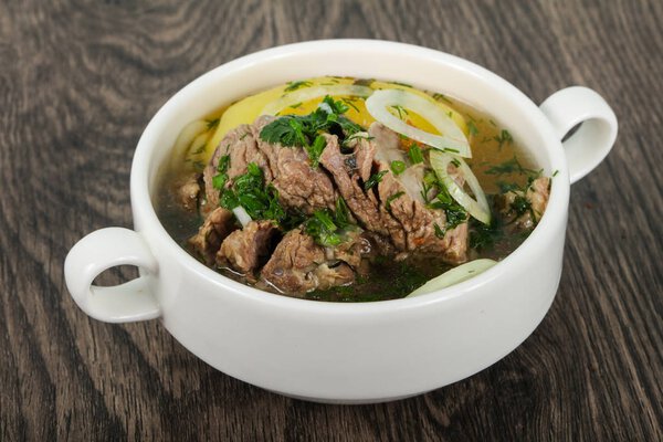 Caucasian meat soup - Hashlama with lamb or beef
