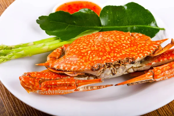 Savoureux Crabe Bouilli Prêt Manger — Photo