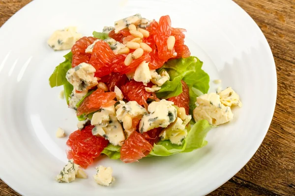 Insalata Pompelmo Formaggio Blu Con Noce Cedro — Foto Stock