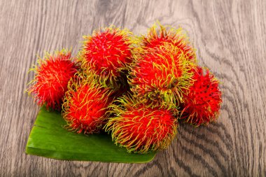 Taze Olgun tatlı Rambutan yığın - Asya meyve