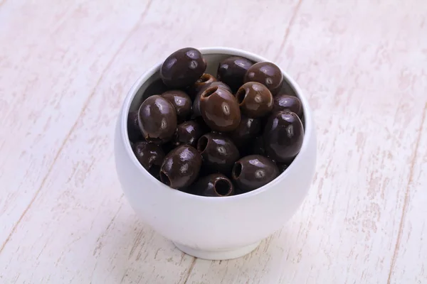 Tasty Pickled Olives Bowl — Stock Photo, Image