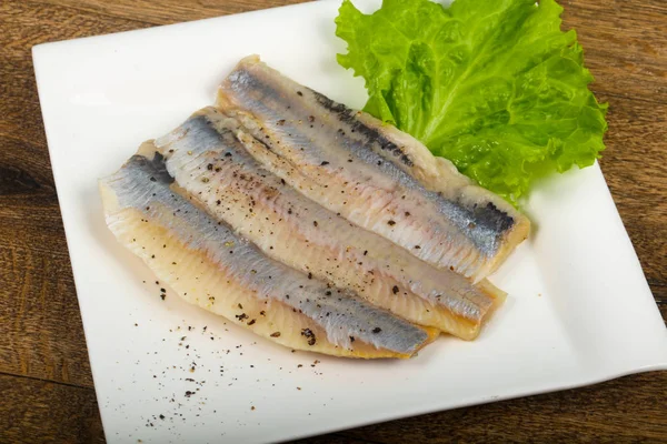 Filete Arenque Con Pimienta —  Fotos de Stock