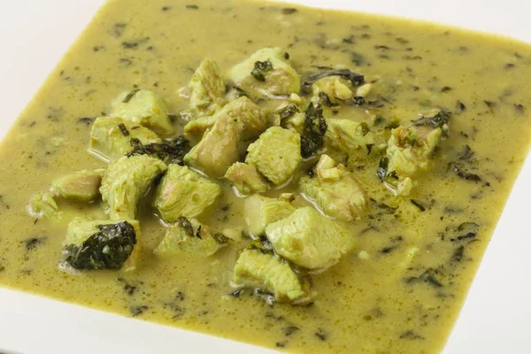 Thai Traditional Cuisine Green Curry Chicken — Stock Photo, Image