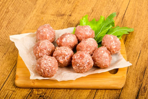Raw Meat Balls Cooking — Stock Photo, Image