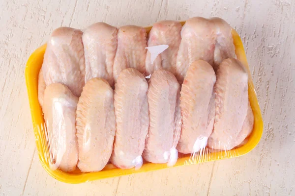Skrzydełka Kurczaka Surowego Gotowania — Zdjęcie stockowe