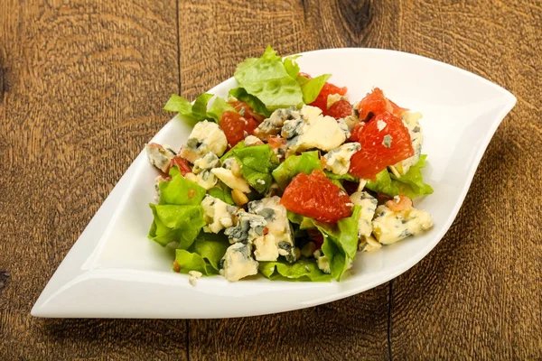 Salada Toranja Queijo Azul Com Noz Cedro — Fotografia de Stock