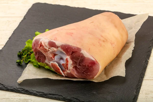 Roh Fettes Schweineknie Bereit Zum Kochen — Stockfoto