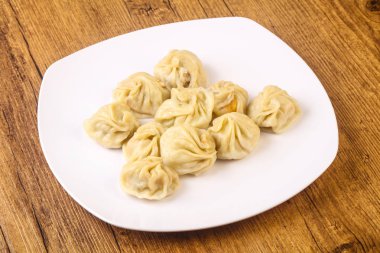 Karides, tavuk, sığır eti veya domuz eti Çin köfte - Momo dolması