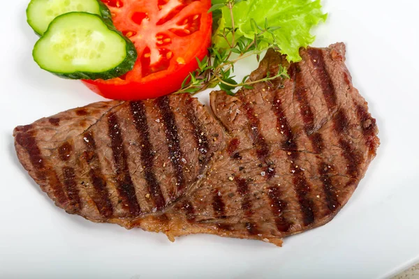 Steak Bœuf Grillé Avec Sauce Thym — Photo