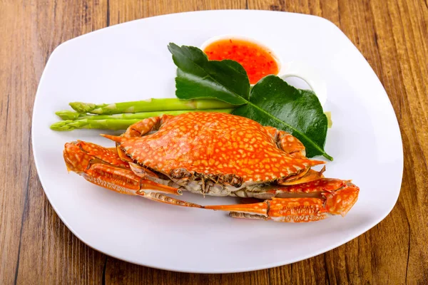 Caranguejo Cozido Saboroso Pronto Para Comer — Fotografia de Stock