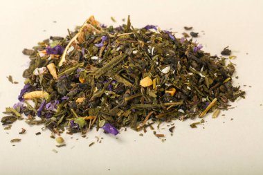 Aroma çay yığın meyve, meyveler ve otlar ile