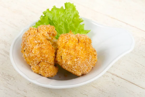 Dietary Crispy Cauliflower Wooden Background — Stock Photo, Image