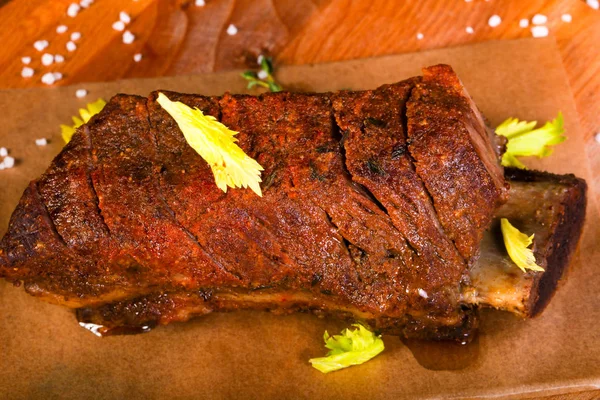 Carne Porco Com Osso — Fotografia de Stock