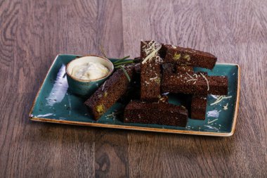 Garlick ekmek snack bira için