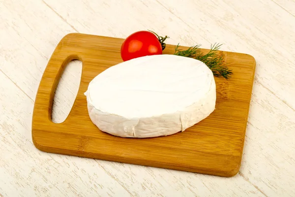 Camembert Cheese Wooden Background — Stock Photo, Image