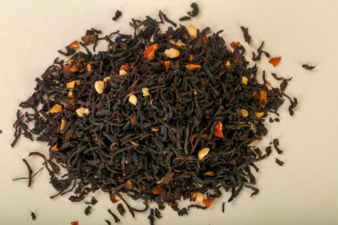 Aroma çay yığın meyve, meyveler ve otlar ile