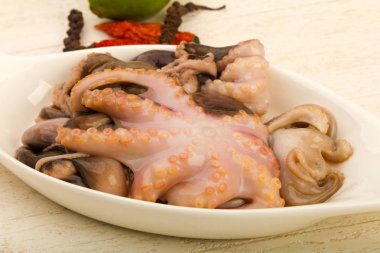 ham ahtapot yemek için hazır