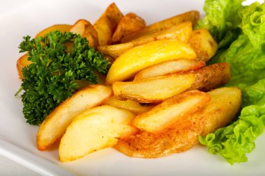 fırında patates maydanoz ile