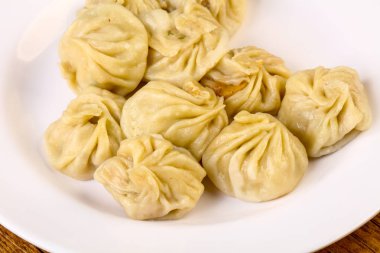Karides, tavuk, sığır eti veya domuz eti Çin köfte - Momo dolması