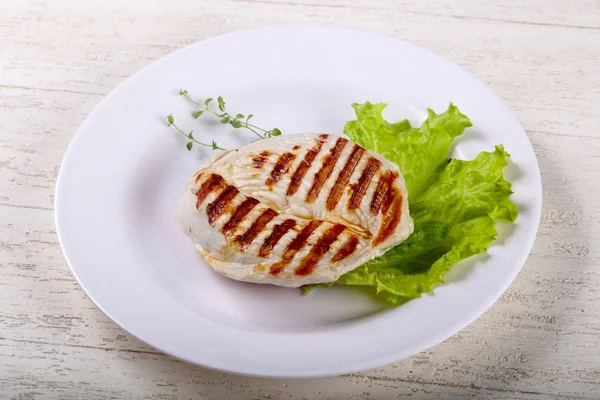 Gegrilltes Putensteak Mit Thymianblättern — Stockfoto