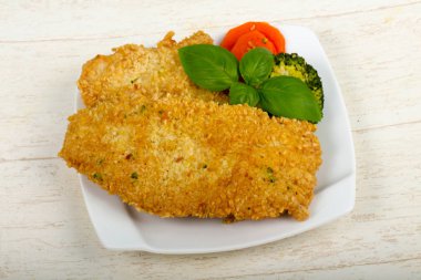 Susam ve haşlanmış sebzeler ile tavuk