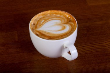 Krema ile sıcak Cappuccino Kupası