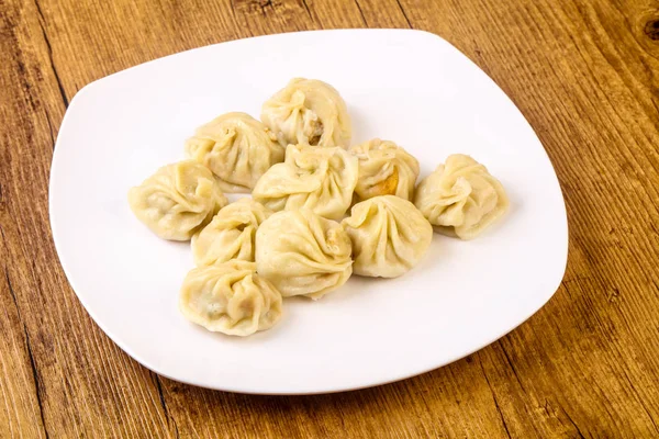 Chinesische Knödel Momo Gefüllte Garnelen Huhn Rind Oder Schwein — Stockfoto