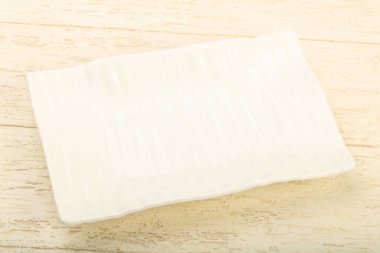 Ev veya ahşap arka plan üzerinde restorant için boş levha