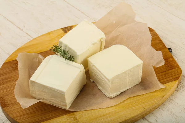 Brânză Feta Mărar Fundal Din Lemn — Fotografie, imagine de stoc