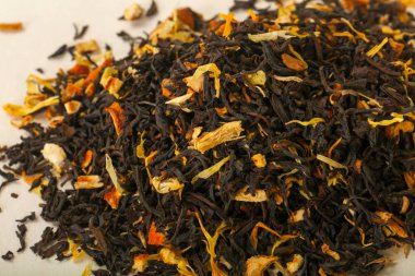 Aroma çay yığın meyve, meyveler ve otlar ile