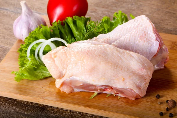 Raw Chicken Parts Soup Cooking — Stock Photo, Image