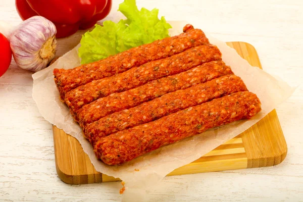 Raw Beef Sausages Grill — Stock Photo, Image