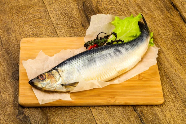 Salted Herring fish with pepper and spices — Stock Image Salted Herring Fish Pepper Spices Stock Photo