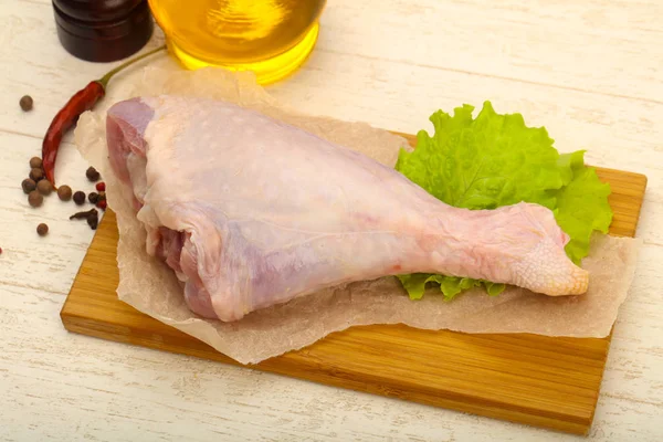 Raw Turkey Leg Ready Cooking — Stock Photo, Image