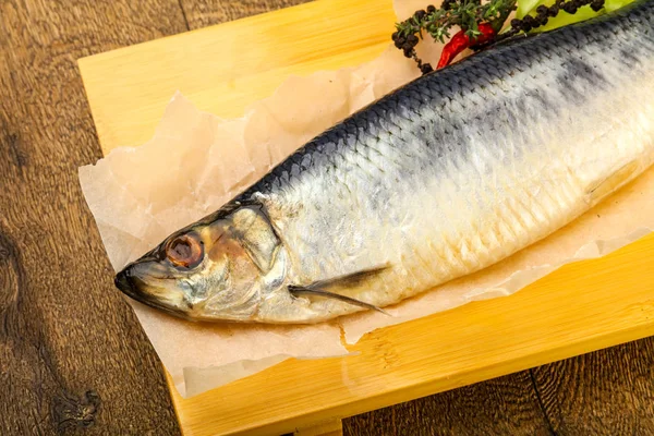 Salted Herring fish with pepper and spices