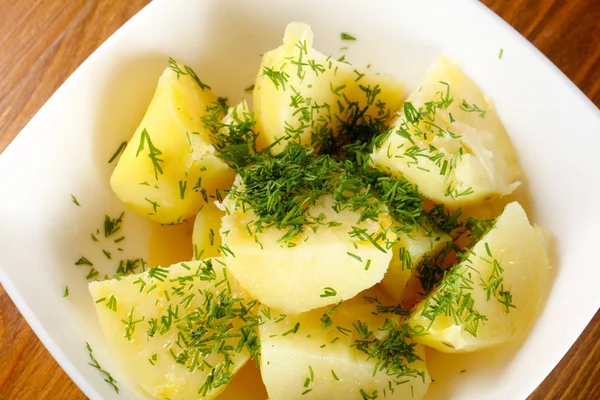 Gekochte Kartoffeln Mit Dill — Stockfoto