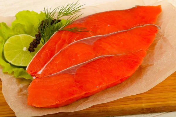 Salted Salmon Lime Dill — Stock Photo, Image