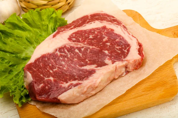 Rib Eye Roh Steak Bereit Zum Kochen — Stockfoto