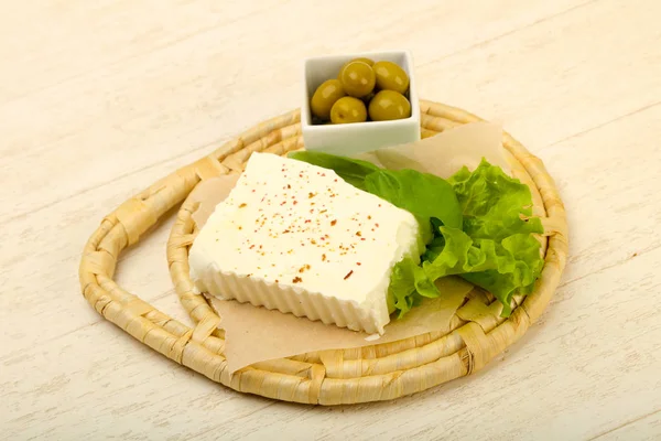 Feta Cheese Olives — Stock Photo, Image