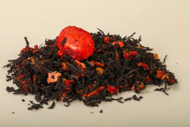 Aroma çay yığın meyve, meyveler ve otlar ile