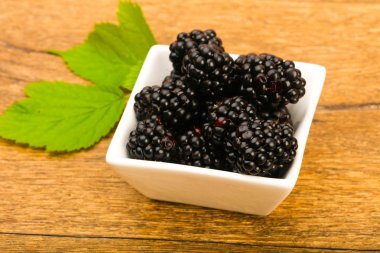 Böğürtlen yaprağı ile yakın çekim 