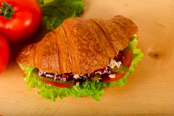 Croissant Minced Meat — Stock Photo, Image