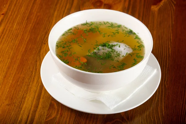 Sopa Pescado Con Trucha Verduras — Foto de Stock