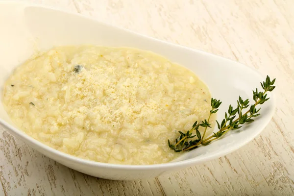 Cozinha Italiana Risotto Com Queijo Azul — Fotografia de Stock